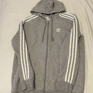 Adidas fleece 3-stripes full-zip hoodie